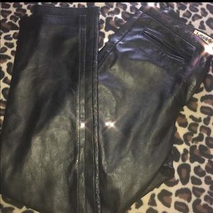 Real leather pants
